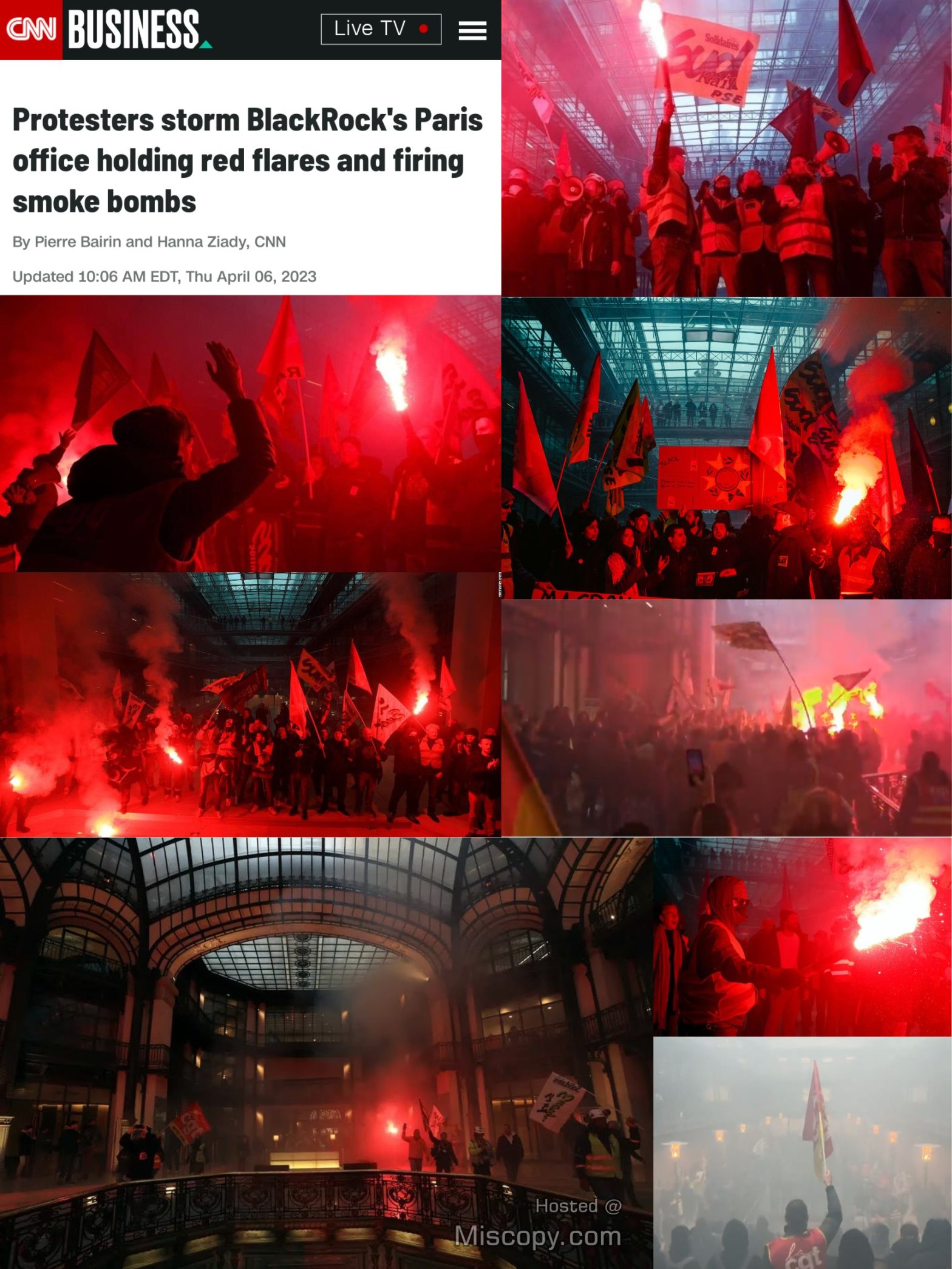 French Protesters Storm and Take Over BlackRock’s Office in Paris